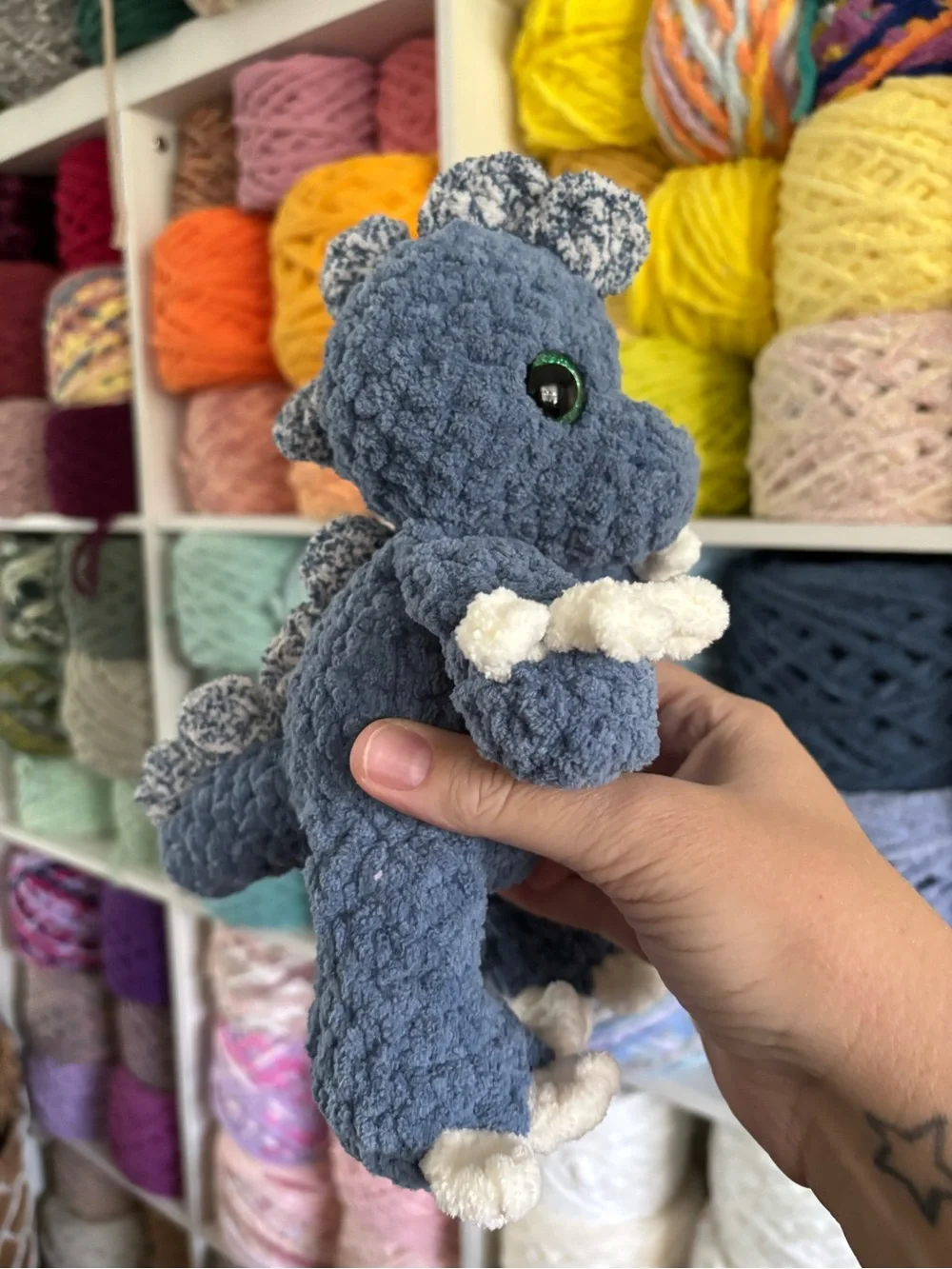 Crochet baby Tyrannosaurus Rex plush handmade